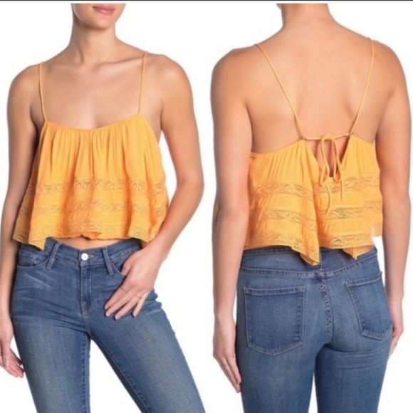 Free People Tops - Free People Home Again Cami Crop Orange